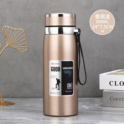 Stainless Steel Insulated Tea Cup 1000ml for Outdoors
